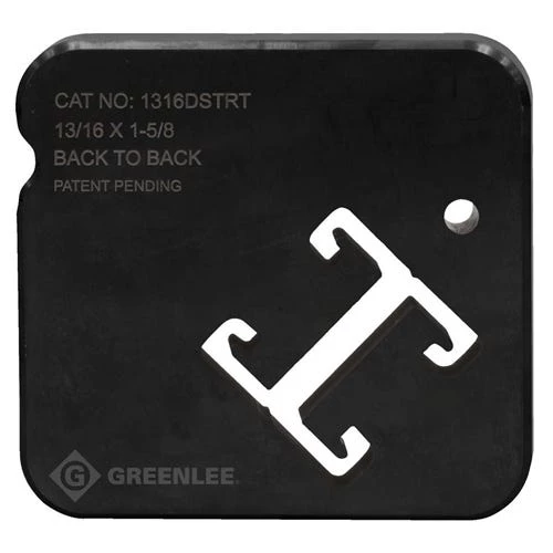 Greenlee 13/16 x 1-5/8" Back to Back Strut Dies 1316DSTRT 2 Greenlee 13/16 x 1-5/8" Back to Back Strut Dies 1316DSTRT