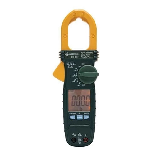 Greenlee 600 AMP AC + DC TRUE RMS CLAMP METER CM-960 3 Greenlee 600 AMP AC + DC TRUE RMS CLAMP METER CM-960