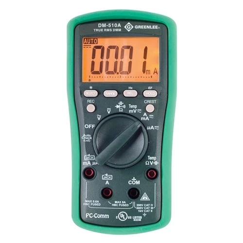 Greenlee ESM Series Professional Plant Digital Multimeter - Calibrated DM-510A-C 3 Greenlee ESM Series Professional Plant Digital Multimeter - Calibrated DM-510A-C